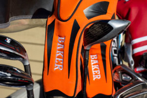 Wildcat Classic Golf Tournament orange golf bags.