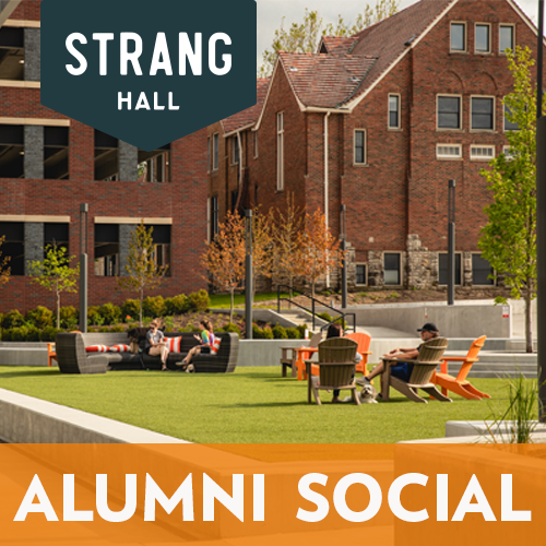 Strang Hall alumni social ad