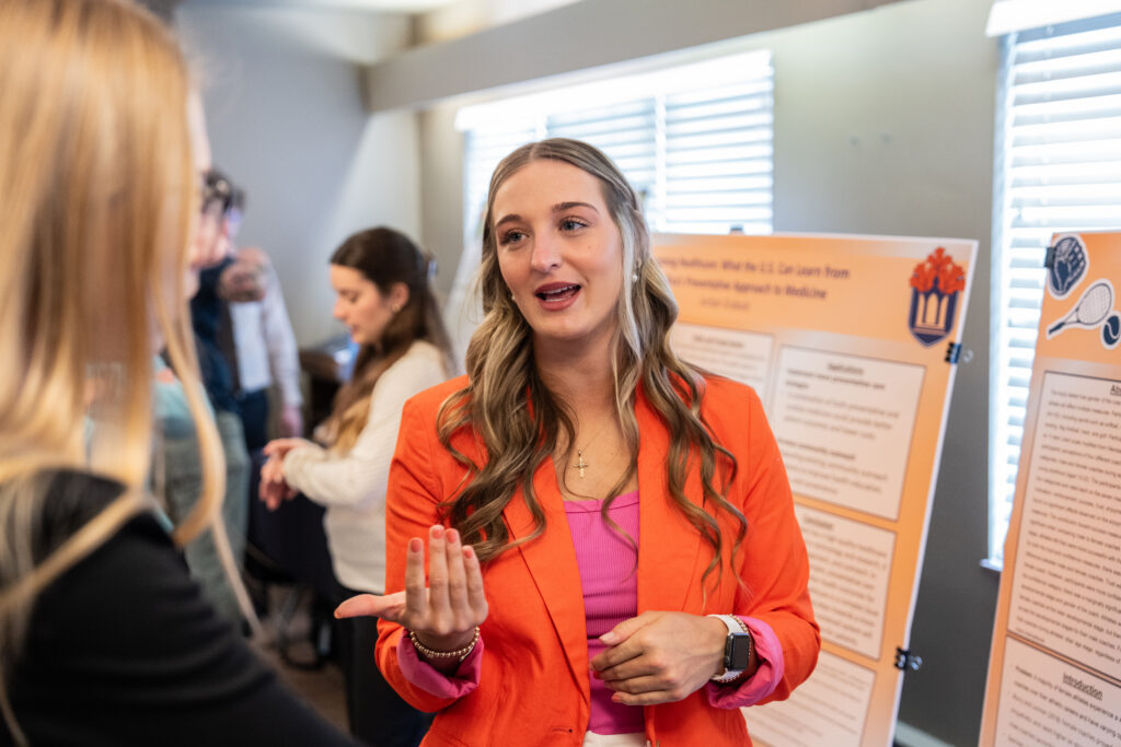 Baker student showcasing project